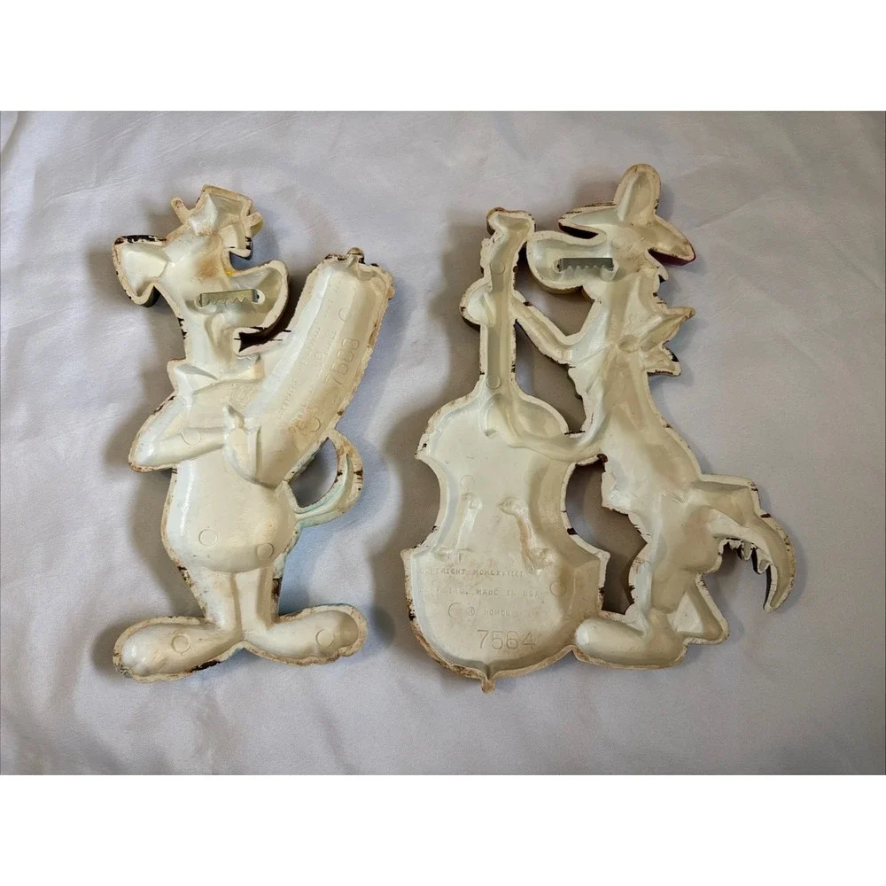 Vintage 1978 Huckleberry Hound And Quickdraw McGraw Homco Wall Decor Plaques